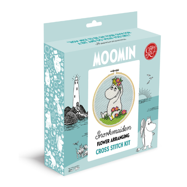 The Crafty Kit Company - Wholesale Embroidery/Cross Stitch Supplies - Moomin Cross Stitch Kit - Snorkmaiden Flower Arranging7