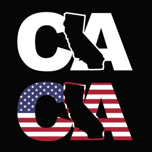 California State letters Decal Car Window Laptop Map Vinyl Sticker USA flag Amer for wholesale by X Graphics Signs & Printing