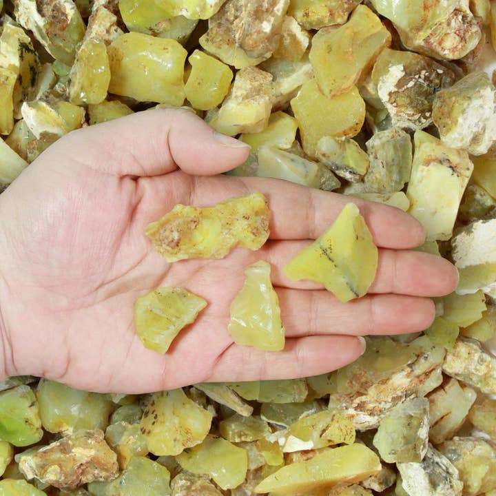 Fantasia Mining - Vendita all'ingrosso Pietra/cristallo spirituale - Opale canarino giallo ruvido - Tanzania (1lb)1