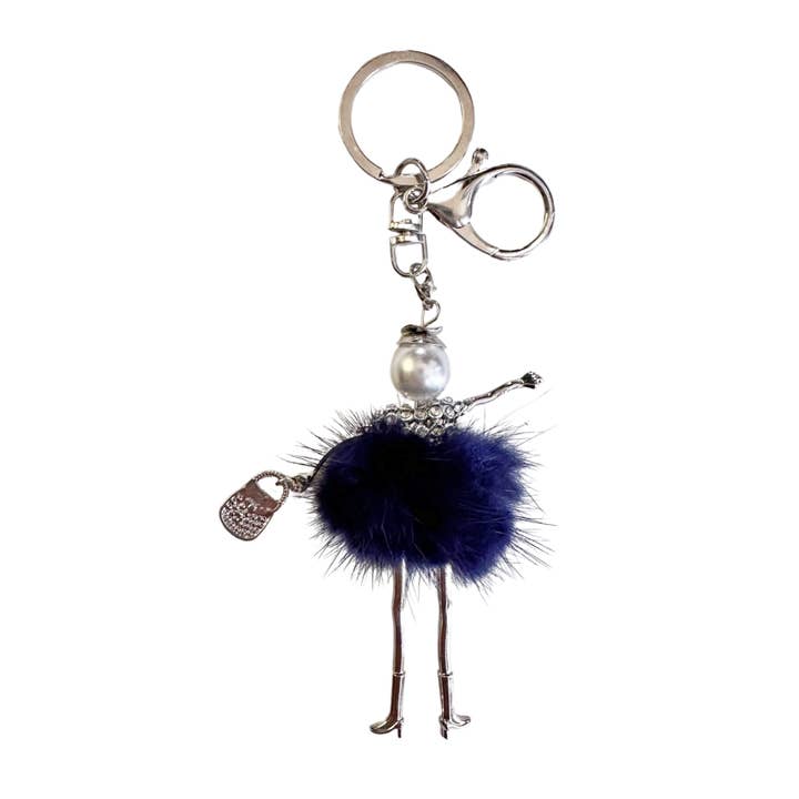 Wrapables Crystal Hanging Fashionista Doll Keychain for wholesale by Wrapables.com