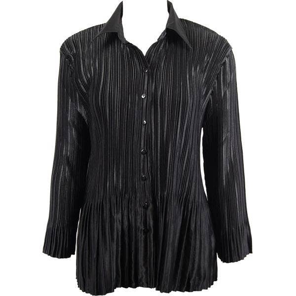 The Magic Scarf Company - Wholesale Button Down Shirt - Women's - 1148 - Satin Mini Pleats Blouses7
