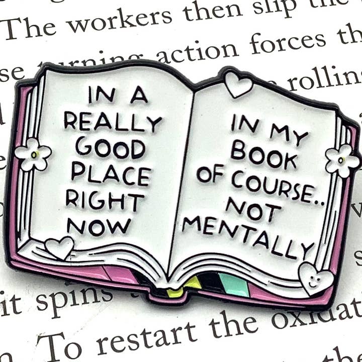 In a really good place in the book Enamel Pin Lapel Brooch for wholesale by All Little Cute Things