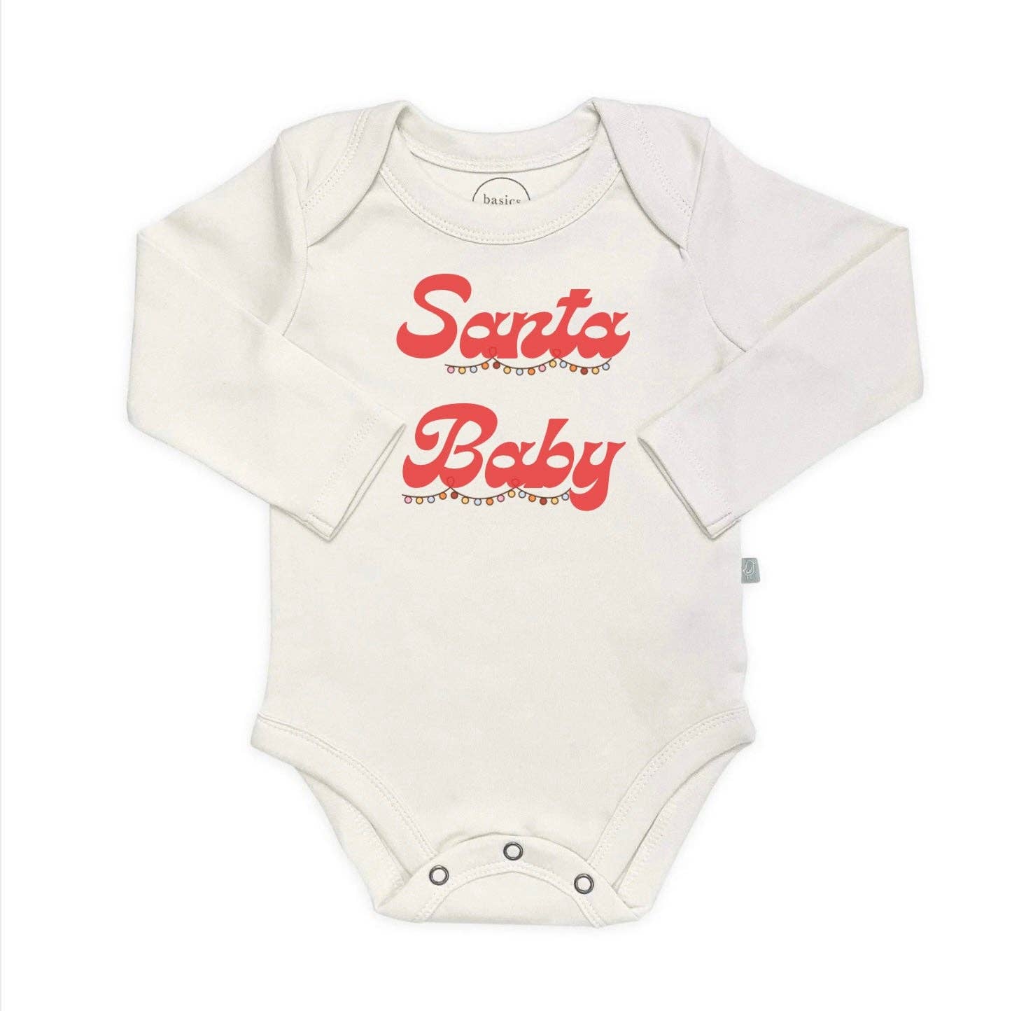 Predefinito Body a maniche lunghe in cotone biologico con grafica natalizia | Santa Baby in vendita all'ingrosso su Faire1