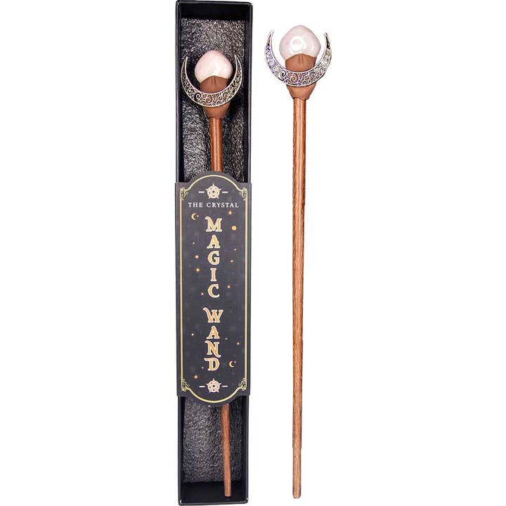 Magic Wand w/ Gift Box - Rose Quartz & Moon (Each) for wholesale by Kheops International