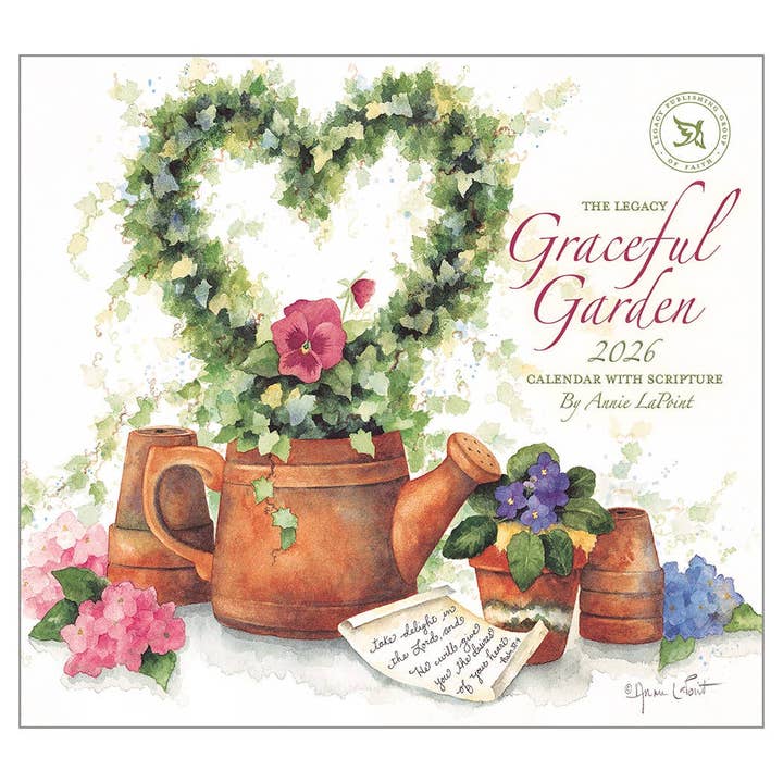 Calendrier mural de la foi Graceful Garden 2026 pour la vente par Legacy
