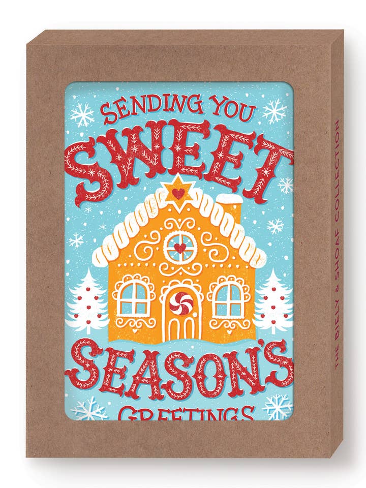Sweet Season's Greetings Weihnachtskarten im Geschenkkarton, 10er-Set für den Großhandel von Biely & Shoaf