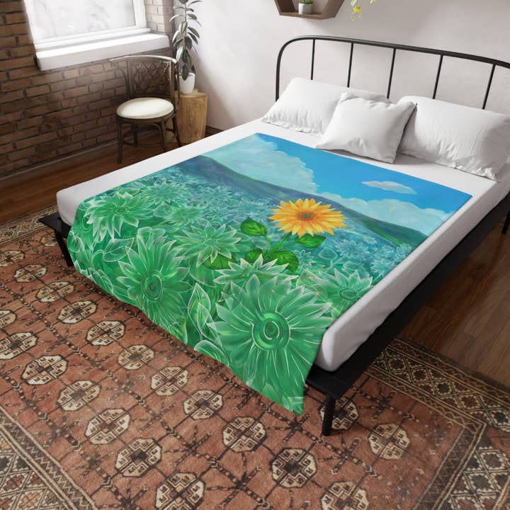 Field of Awakening Blanket for wholesale by Inclusive Art House
