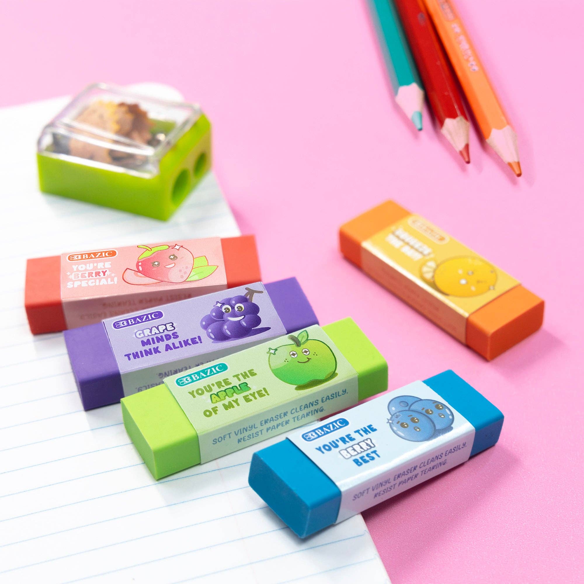 Luna Office Supply -  Everyday Essential – wholesale Eraser – Scented Eraser (5/Pack)6