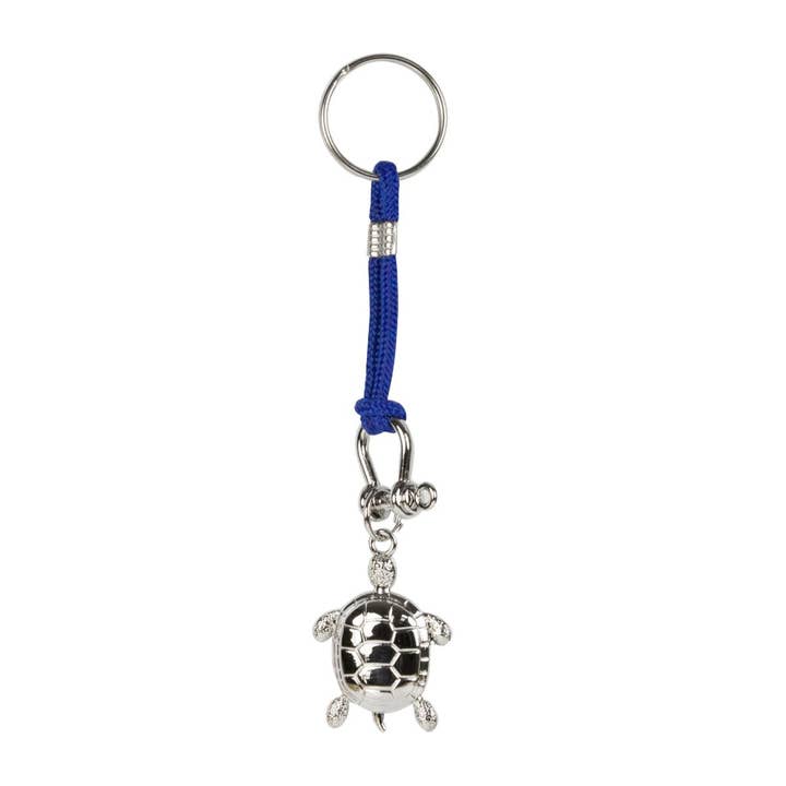 Turtle Keyring, Blue Cord for wholesale by Nauticalia