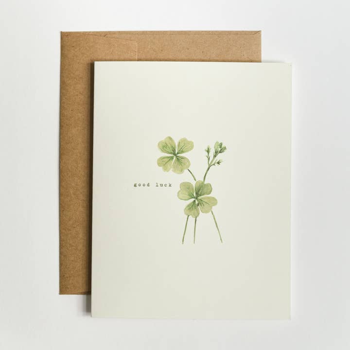 Blank Greeting Card - Good Luck for wholesale by Cardinal Farmhouse
