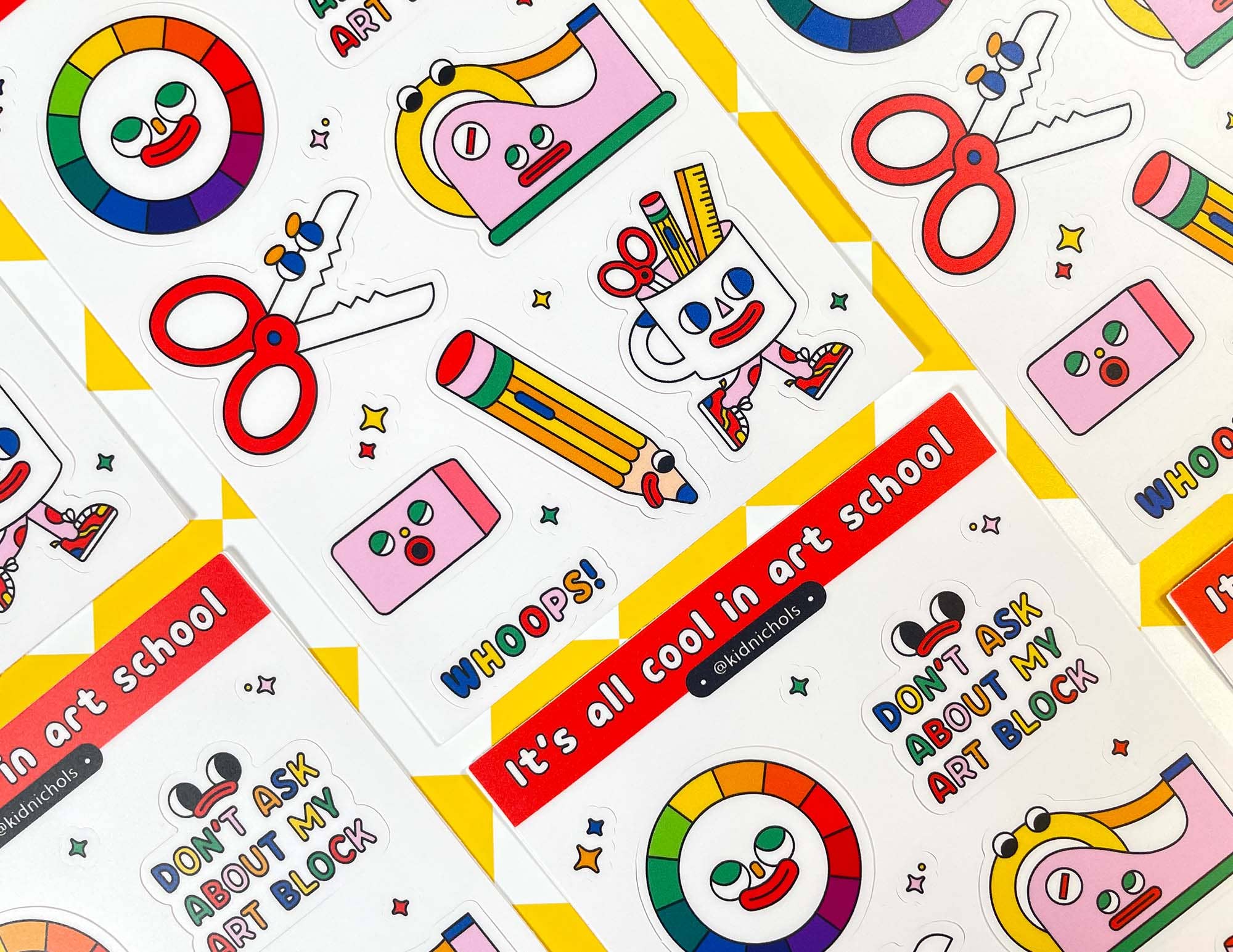 Kidnichols - Wholesale Sticker - Art School Sticker Sheet Back To School Planner Stickers.2
