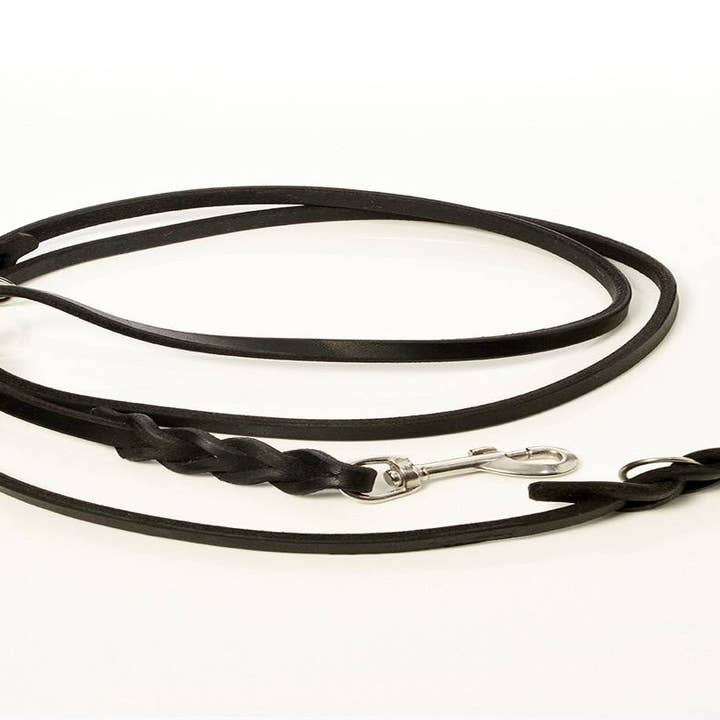 Kenjan Double ligne en cuir noir – 12 mm – 250 cm pour la vente par Kenjan Læderværksted