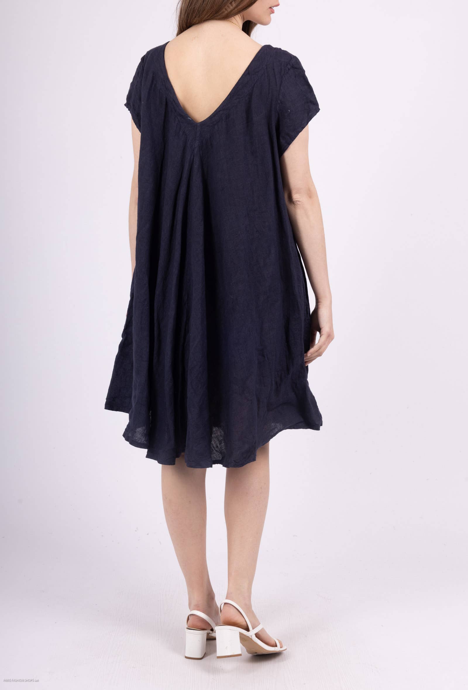 Shyloh - Wholesale Dress - Women's - Flowy linen dress with pockets 149528
