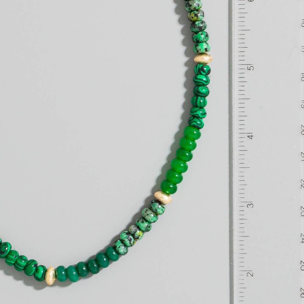 The Looks by Fame Accessories - Wholesale Pendant/Charm Necklace - Mixed Semi Precious Stone Beaded Necklace2