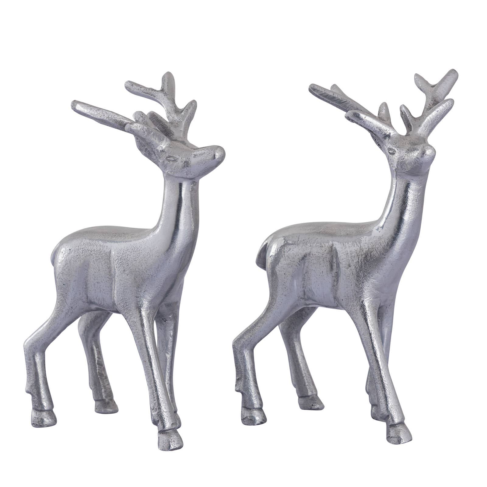 Voglrieder – Decoração de Natal por atacado – Conjunto de figuras decorativas de 2 cervos decoração de mesa figura animal metal10