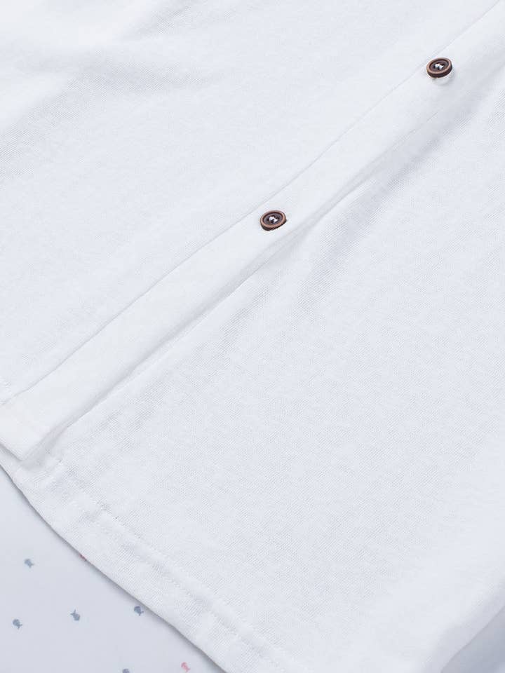 White Solid Color Open-Front Buttons Cardigan for wholesale on Faire10