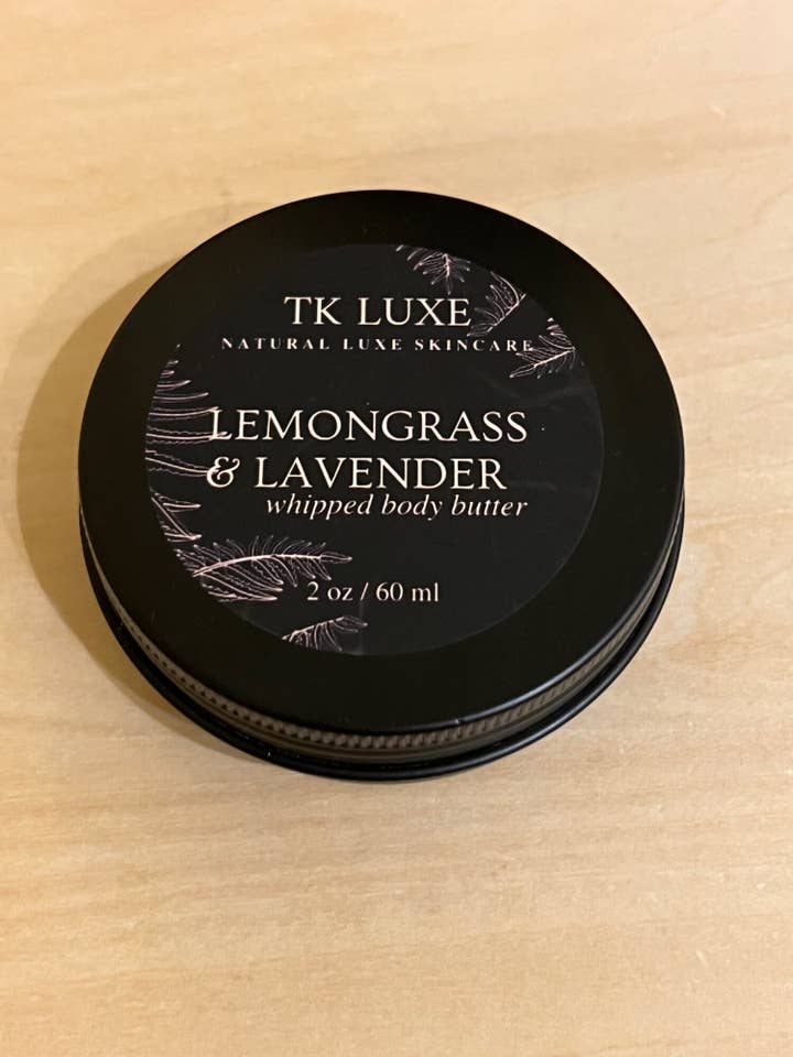 Lemongrass + Lavender LUXE Butter Travel Tin (2 ounce) for wholesale by TK.LUXE