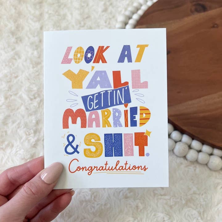 Big Moods - Wholesale Wedding Card - "Look At Y'all Getting Married" Wedding Card2