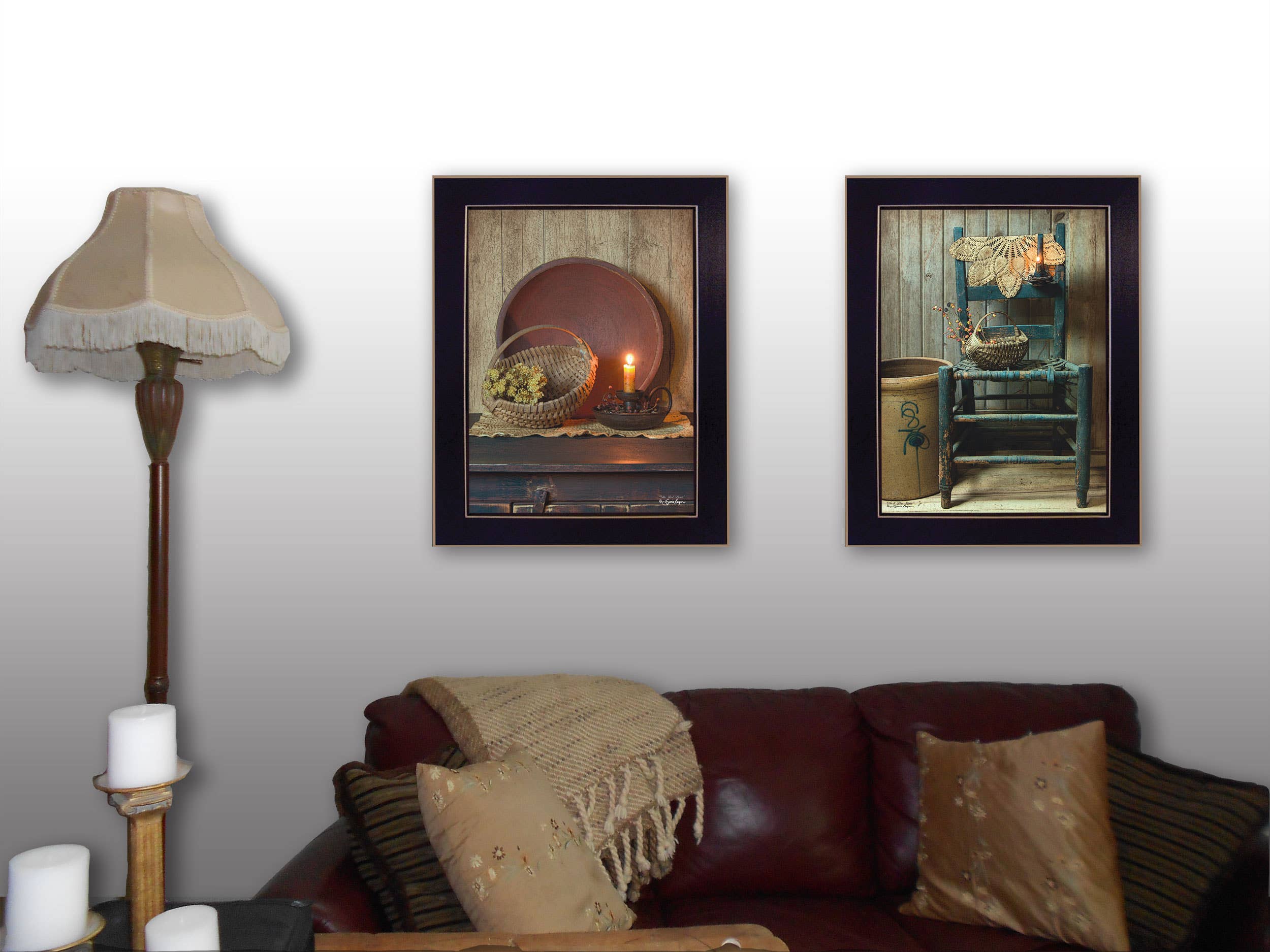 Trendy Decor 4U - Wholesale Gallery Wall Set - "Warm Home Setting Collection" 2-Piece Vignette By Susan1