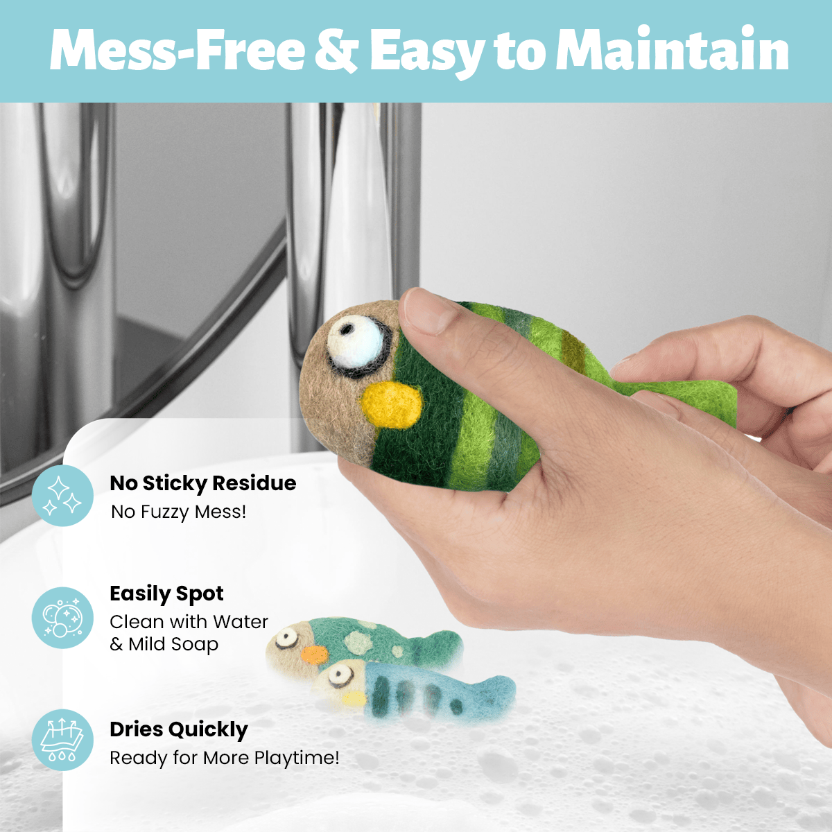 Woolbuddy - Wholesale Pet Toy - Cat - Woolbuddy Felted Fish Cat Toy7