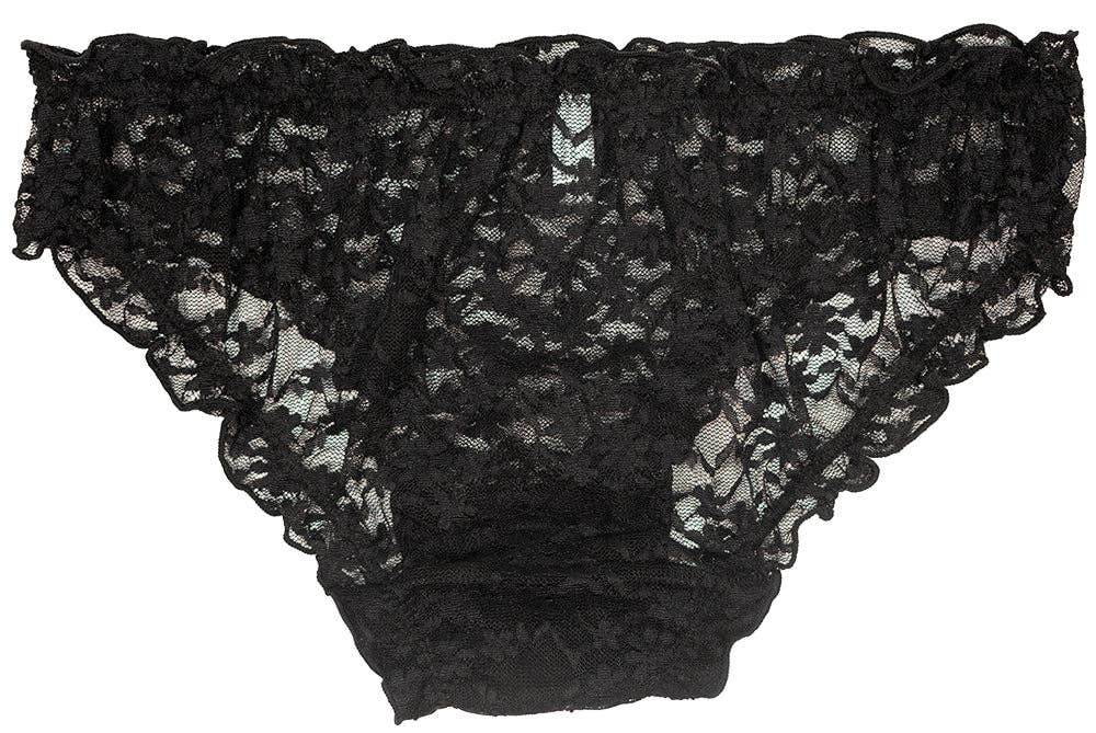 Teri Lingerie's Love Libby Panties - Wholesale Underwear - Women's - Black Lace Bikini with Ruffles4