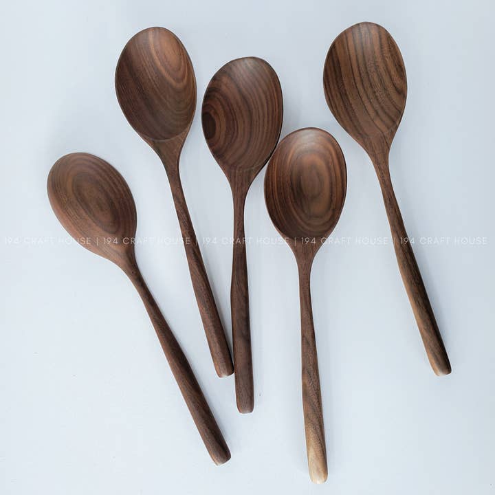 194 Craft House - Wholesale Serving utensil - Large Walnut Wooden Spoon - Kitchen Serving Utensils5