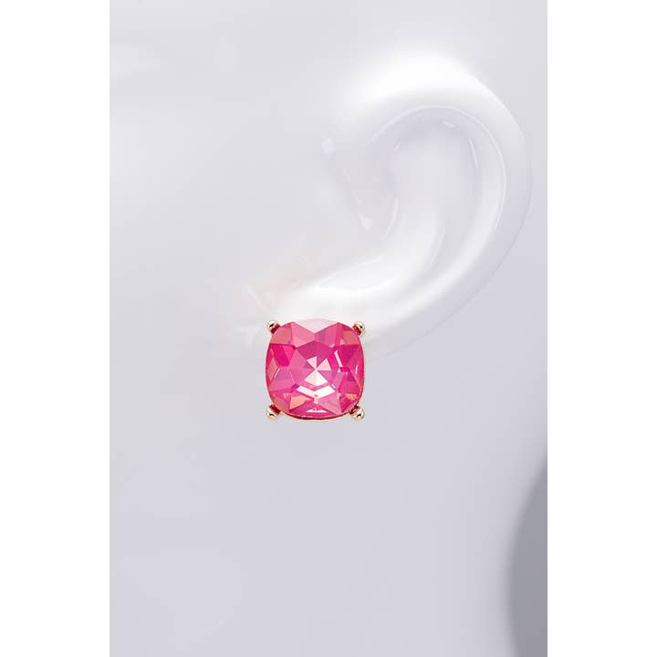 Urbanista - Vendita all'ingrosso Orecchini a bottone - Orecchini a bottone con vetro sfaccettato3