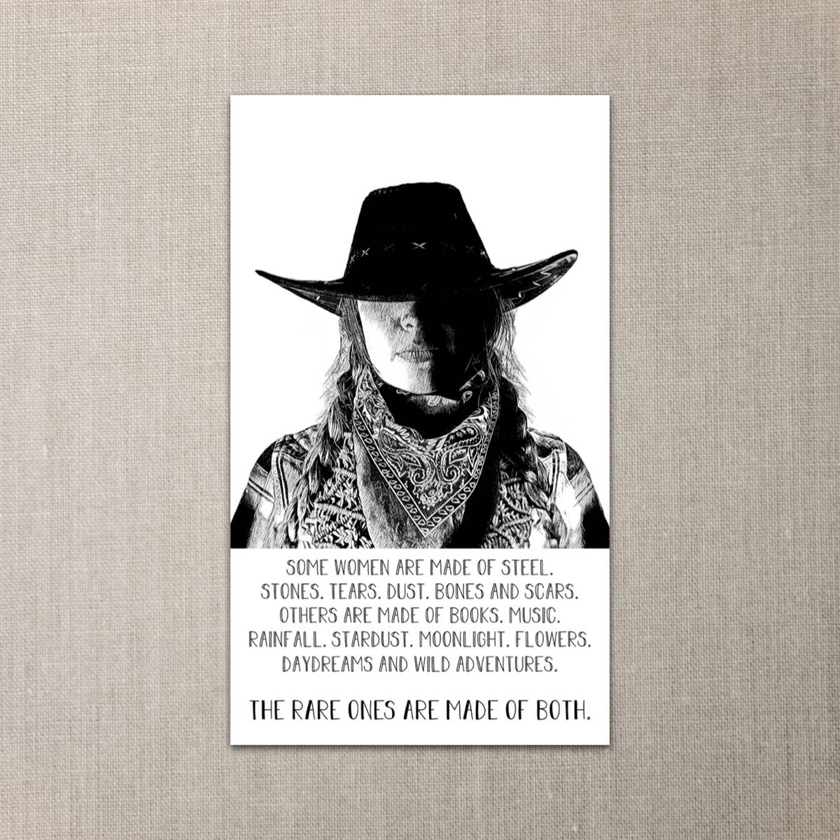 Laughing Mule Press - Wholesale Stationery/Notecard Set - Cowgirl Mini Notes - Package of 201