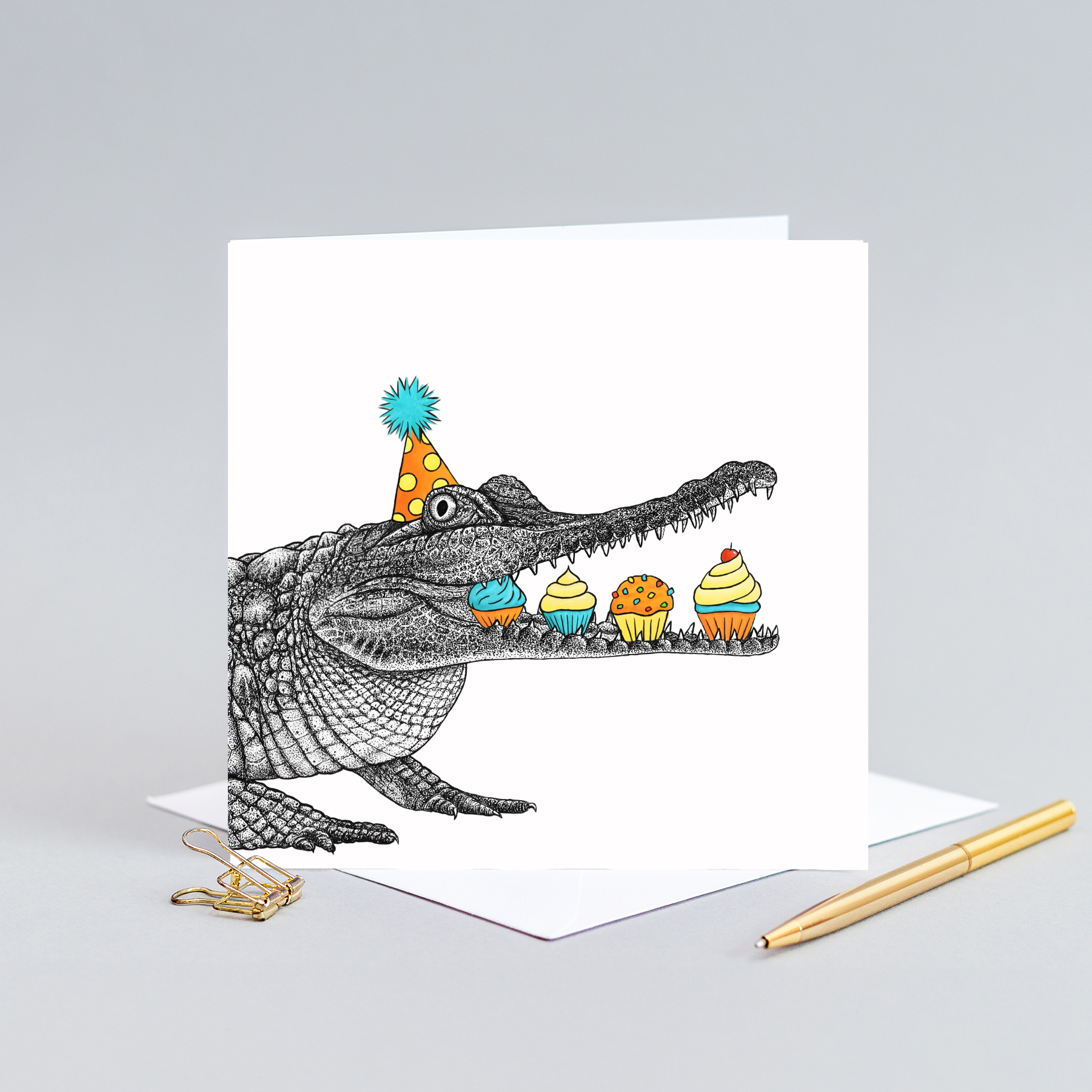 Wild Lines - Wholesale Birthday Card - Crocodile Birthday Card // Funny Animal Birthday Cards1