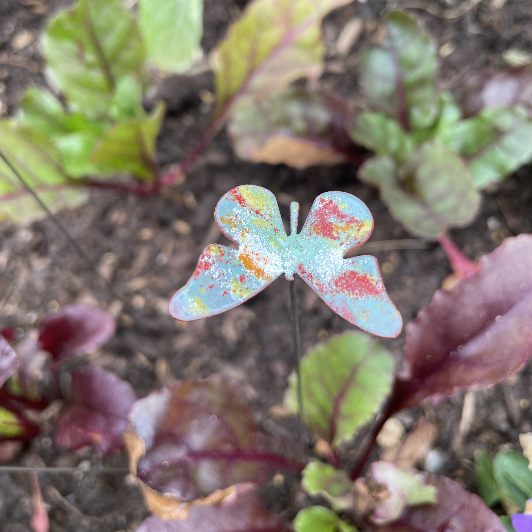 Clever Goods by Annabelle Noel Designs - Wholesale Garden/Lawn Stake - Small Copper Enamel Butterflies5