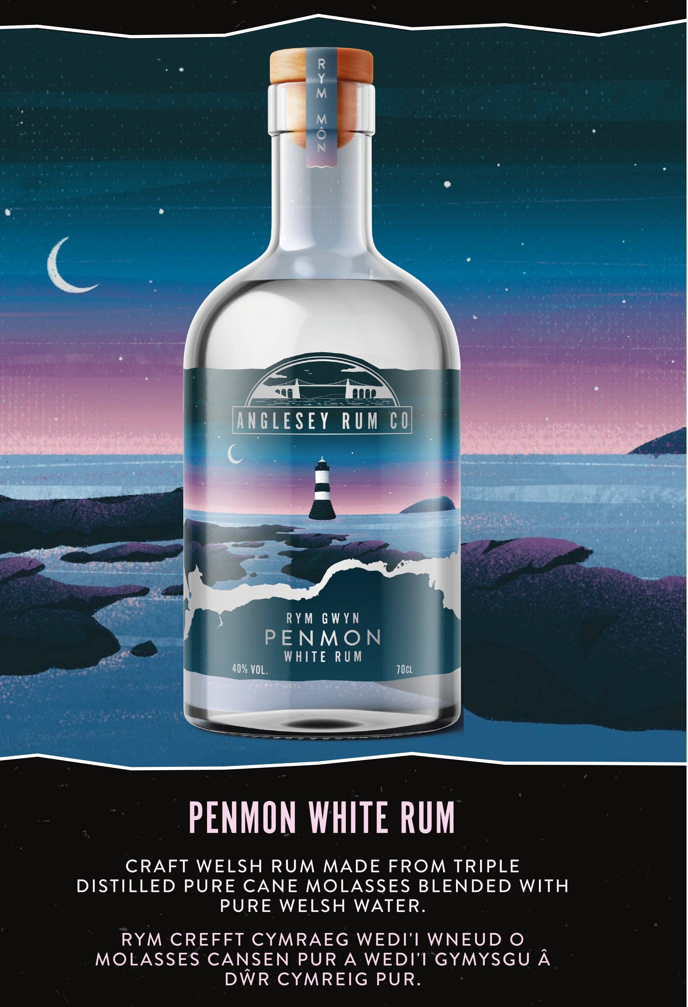 Llanfairpwll Distillery – wholesale Rum – Penmon White Rum2