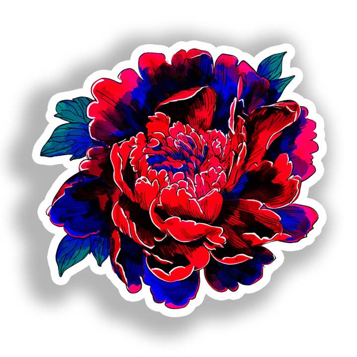 Peony Flower Decal Sticker # A019300 for wholesale by Yoonek Graphics