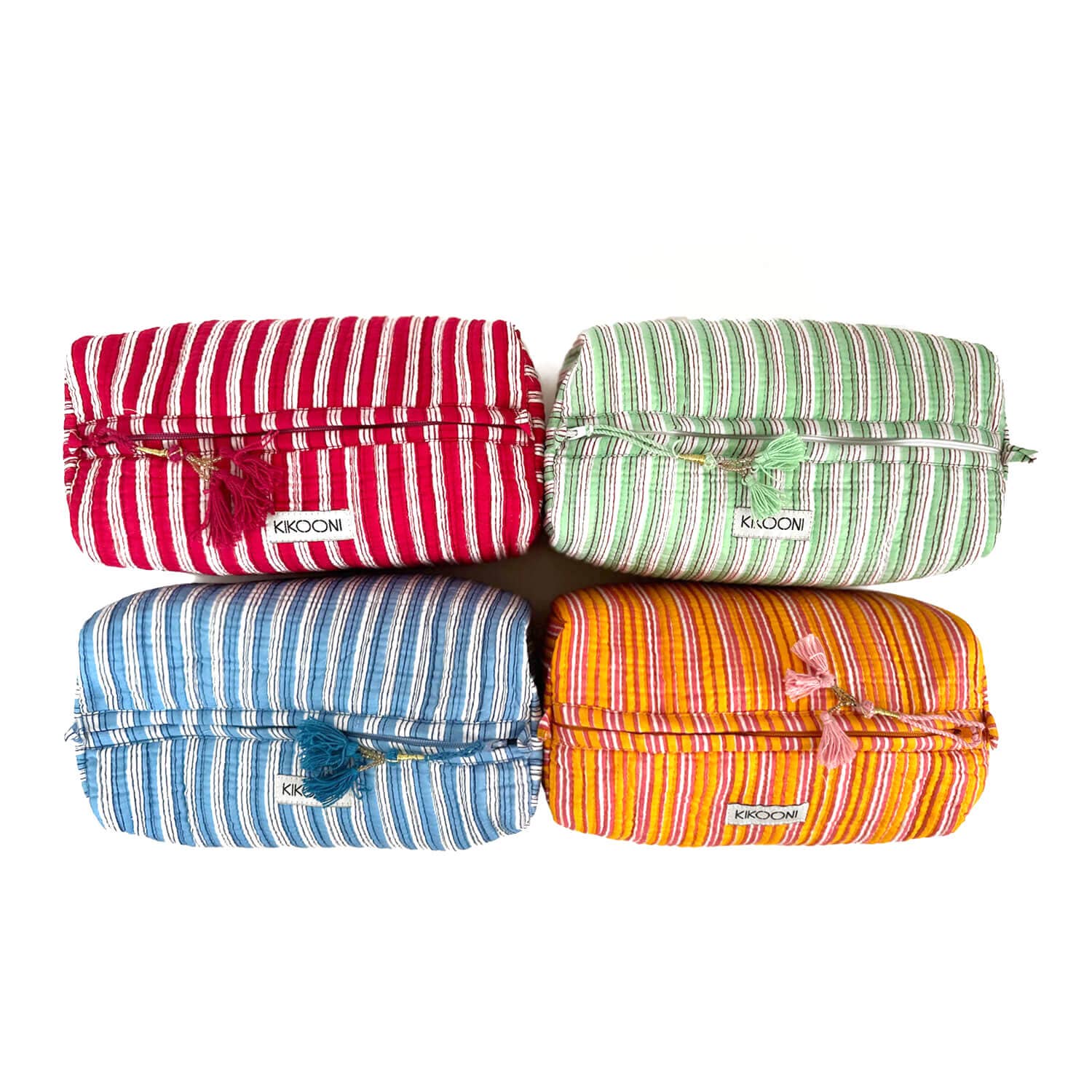 kikooni – bolsa de maquilhagem e cosméticos por atacado – Necessaire artesanal 'Stripes'7