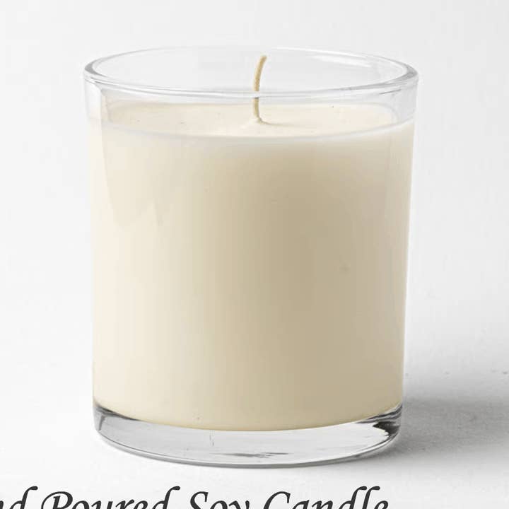 Vanilla Velvet Soy Wax Candle in Glass Tumbler for wholesale by Manning Family Farm