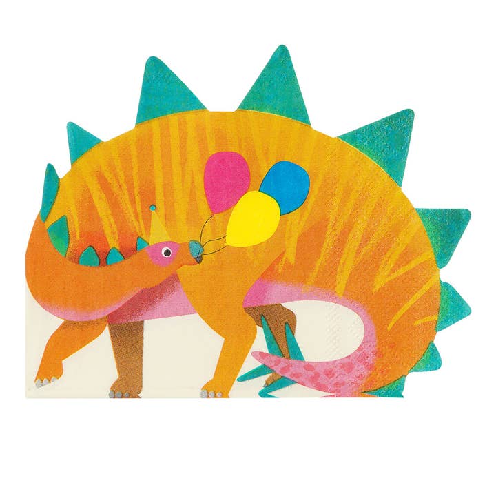 Dinosaur Shaped Paper Napkins | Party Napkins | for wholesale by Talking Tables USA