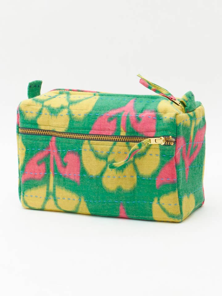 Kantha Medium Toiletry Bag - No. 250524 for wholesale by Anchal