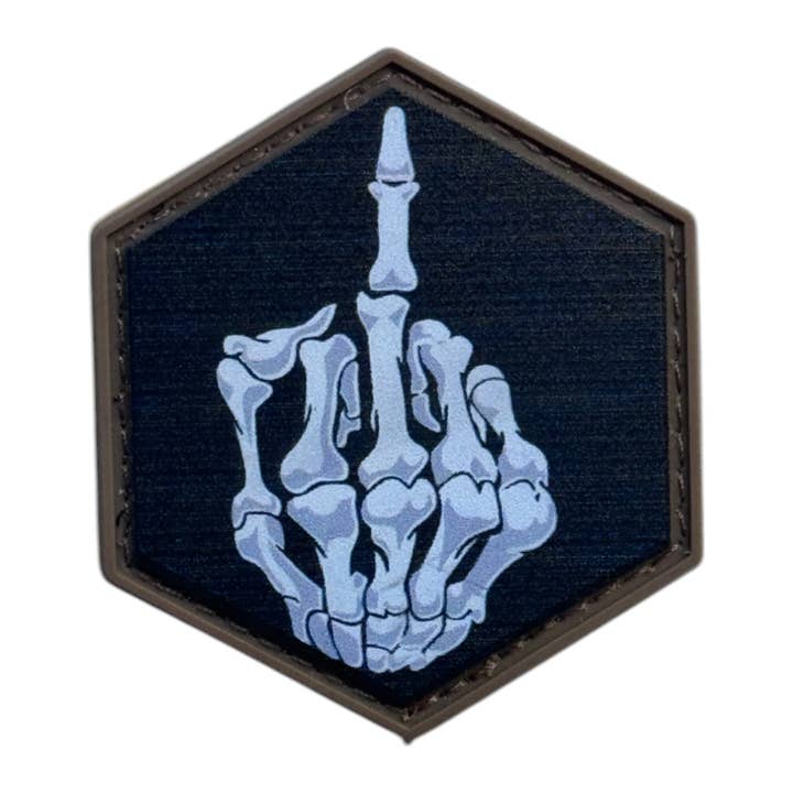 Hex Middelvinger PVC MORALE PATCH voor wholesale door ARTPATCHES