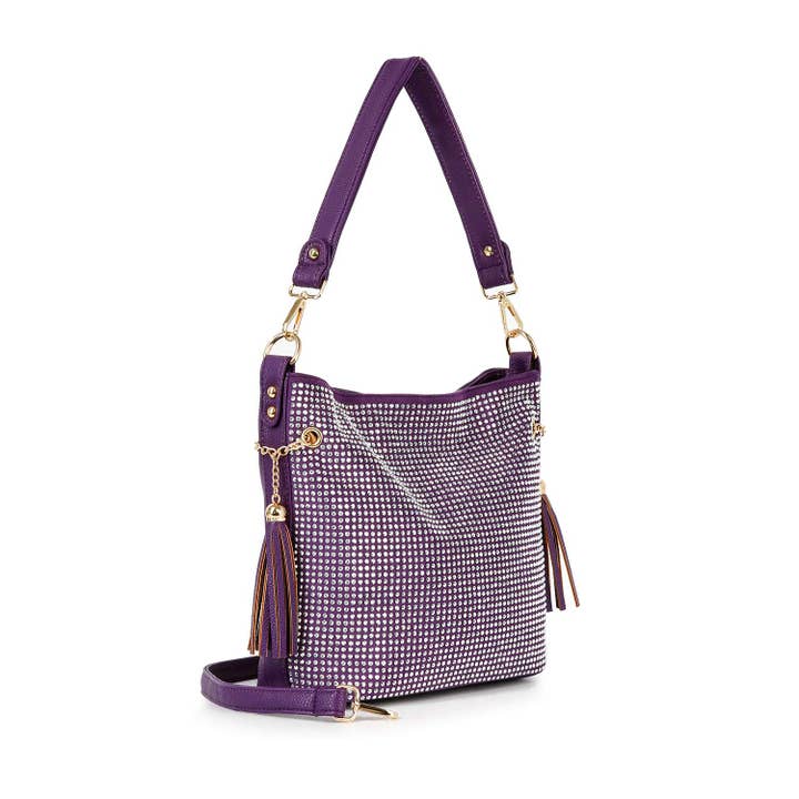 Handbag Express - Wholesale Shoulder Bag - Women's - Sparkling Rhinestone Hobo Handbag34