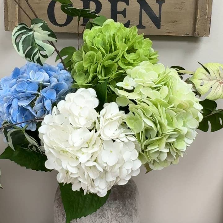 Angel Isabella - Wholesale Artificial Flowers - 18" Ultra Realistic Real Touch Artificial Hydrangea