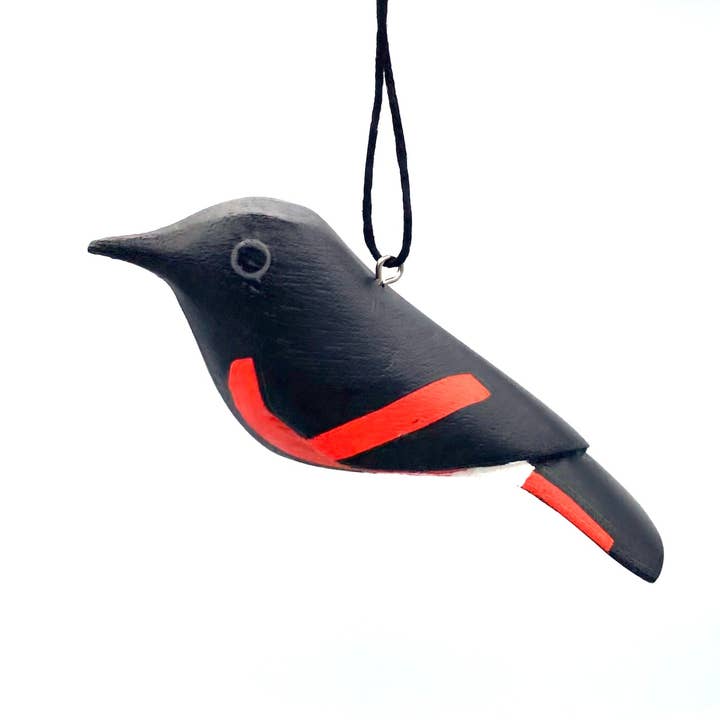 American Redstart Balsa Ornament for wholesale by Women of the Cloud Forest