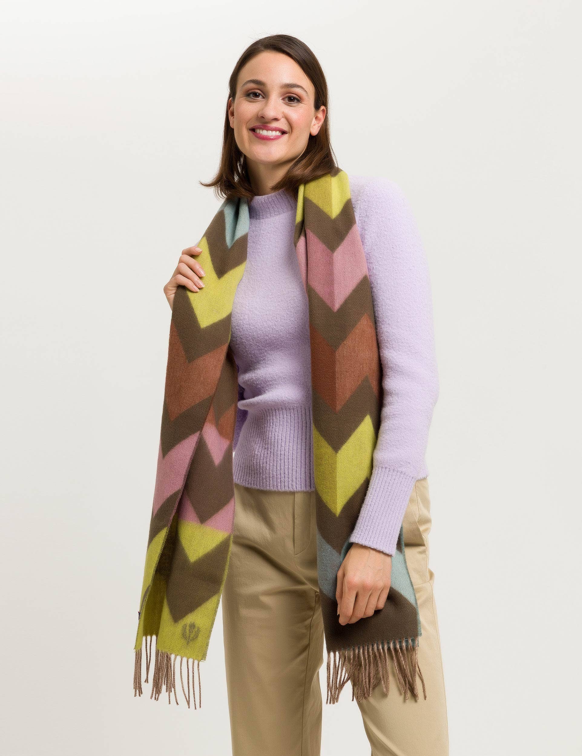 FRAAS - The Scarf Company - Vente Écharpe – femme - Chevron Zig Zag Eco8