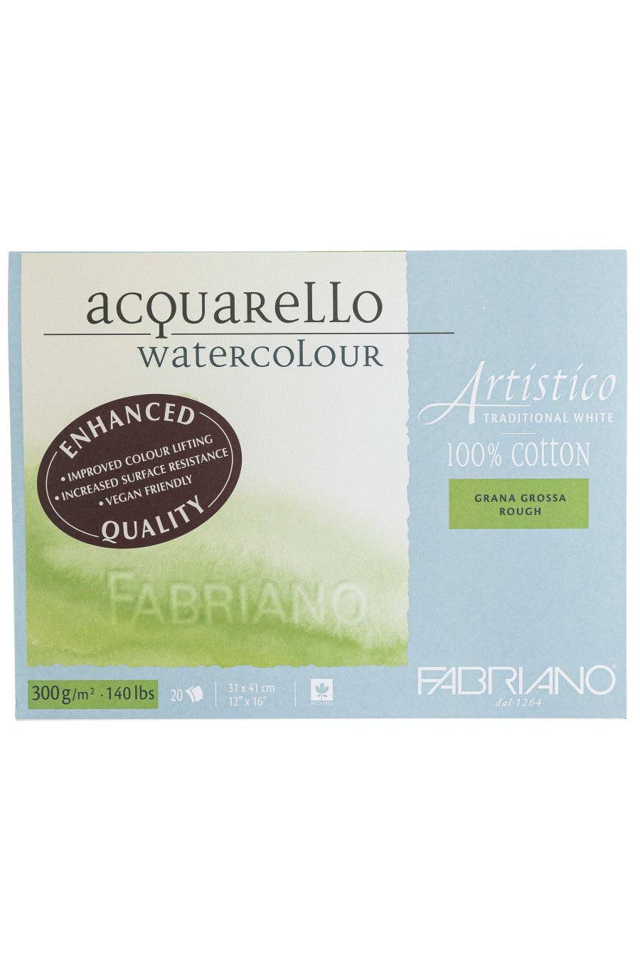 Chartpak, Inc. - Wholesale Sketchbook/Sketchpad - Fabriano Artistico Traditional White Watercolor Block15