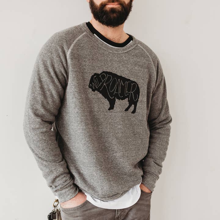 Wild Roamer Buffalo Tri-Blend Felpa per la vendita all'ingrosso da parte di Wild Roamer