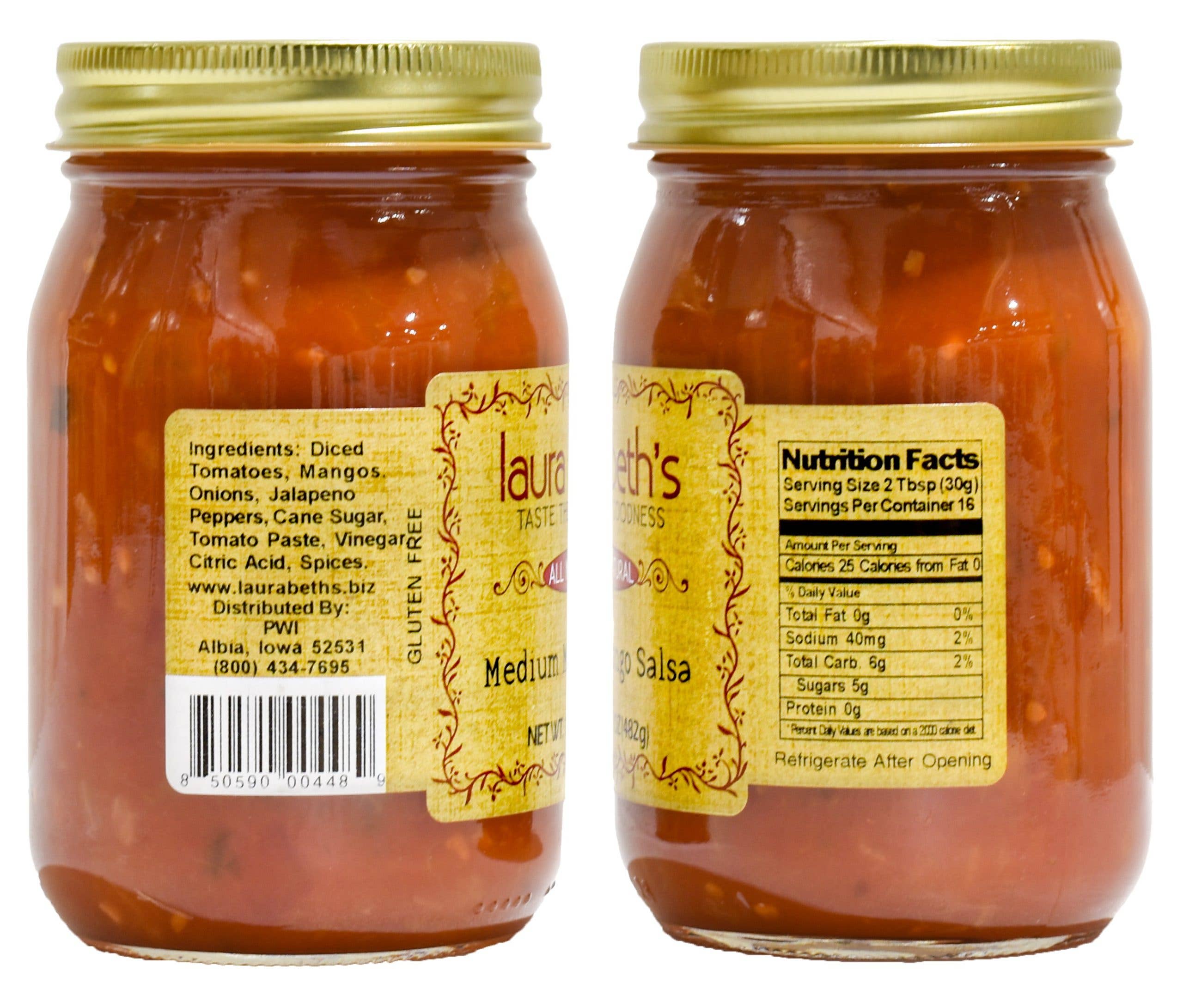 IOWA SMOKEHOUSE - Wholesale Salsa - Mango Medium (12/case)1