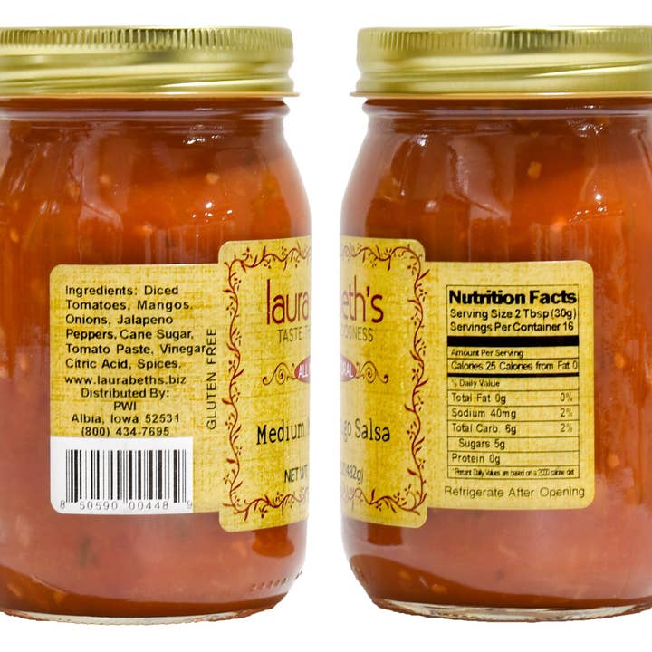 IOWA SMOKEHOUSE - Wholesale Salsa - Mango Medium (12/case)1