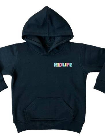 Précommande Vente Sweat à Capuche Logo Noir en Impression Gonflée pour la vente par KIDLIFE by KJ3 Essentials