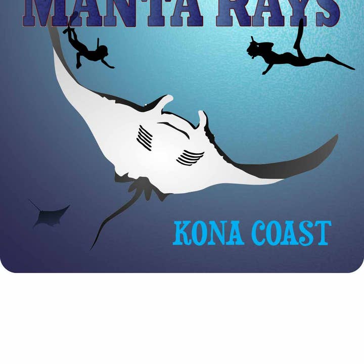 Kona Manta Ray Magnet • Made in Hawaii • Big Island for wholesale by WHIRLED PLANET