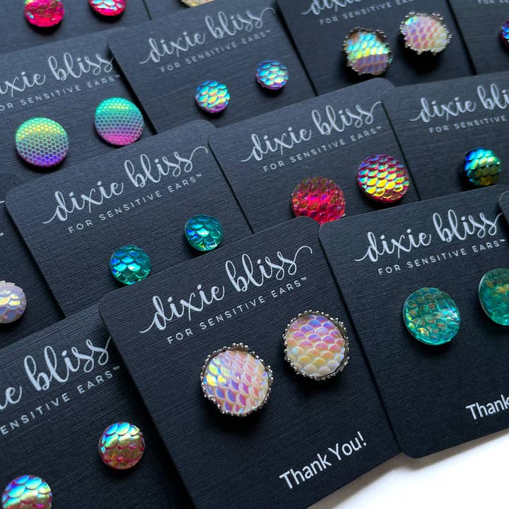 All Mermaid Scales Promo Earrings for Gifting for wholesale by Dixie Bliss