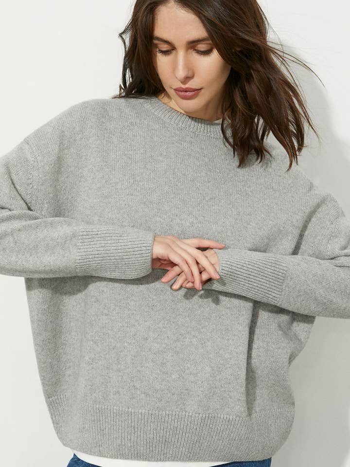 Marayn - Wholesale Knit Sweater - Women's - AutumnWinter Womens Loose Crewneck Pullover Sweater26
