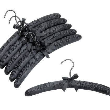 Satin Hangers (Black) for wholesale by Only Hangers